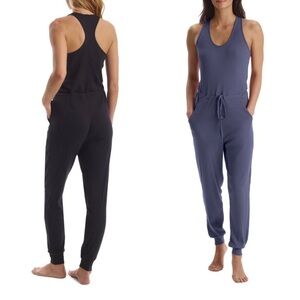 NWT COMMANDO Luxury Rib Racerback Cotton Jumpsuit Navy Sz M